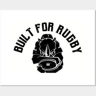 Built for Rugby Rhino Mascot Posters and Art